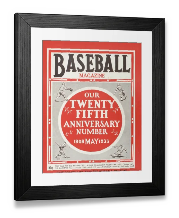 Framed Print : Baseball Magazine Cover With On-Field Action Framed Print : Baseball Magazine Cover With On-Field Action