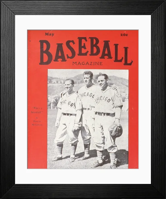 Framed Print : Baseball Magazine Cover With Chicago Cubs Rookies Framed Print : Baseball Magazine Cover With Chicago Cubs Rookies