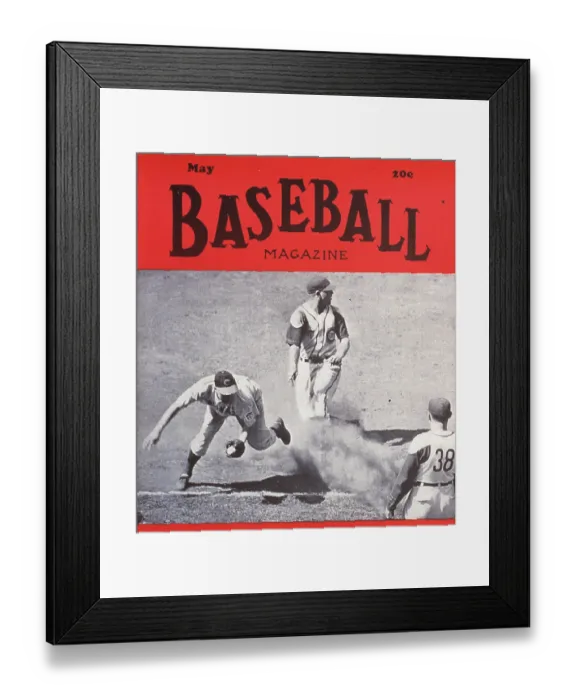 Framed Print : Baseball Magazine Cover With A Reds Vs Cubs Game Framed Print : Baseball Magazine Cover With A Reds Vs Cubs Game