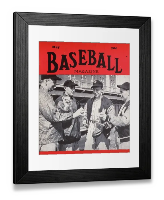 Framed Print : Baseball Magazine Cover With Washington Senators Framed Print : Baseball Magazine Cover With Washington Senators