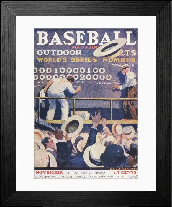 Framed Print : Baseball Magazine Cover With World Series Scoreboard Framed Print : Baseball Magazine Cover With World Series Scoreboard