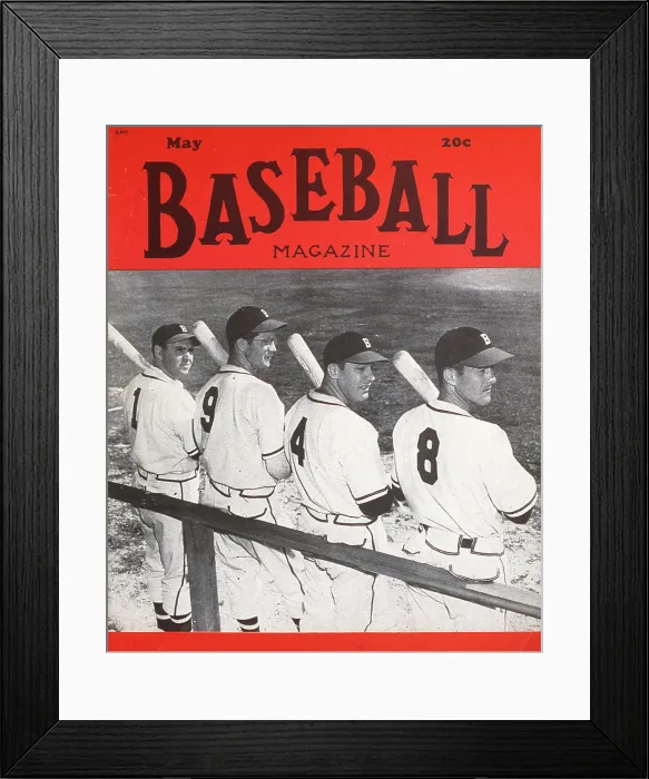 Framed Print : Baseball Magazine Cover With Boston Braves Framed Print : Baseball Magazine Cover With Boston Braves