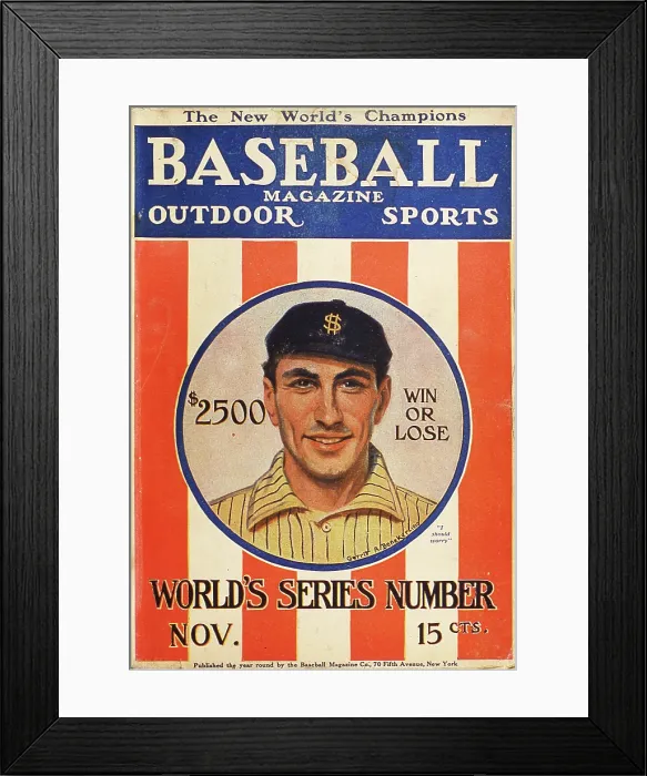 Framed Print : Baseball Magazine Cover With A Player And Salary Framed Print : Baseball Magazine Cover With A Player And Salary