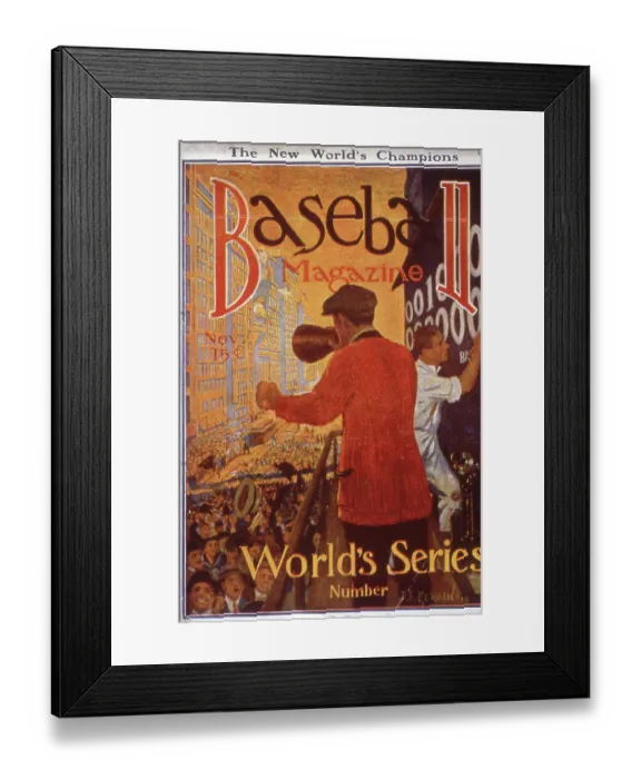Framed Print : Baseball Magazine Cover With World Series Scoreboard Framed Print : Baseball Magazine Cover With World Series Scoreboard