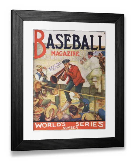 Framed Print : Baseball Magazine Cover With World Series Scoreboard Framed Print : Baseball Magazine Cover With World Series Scoreboard