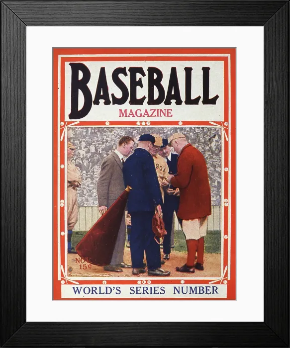 Framed Print : Baseball Magazine Cover With World Series Players, Officials, & Fans Framed Print : Baseball Magazine Cover With World Series Players, Officials, & Fans