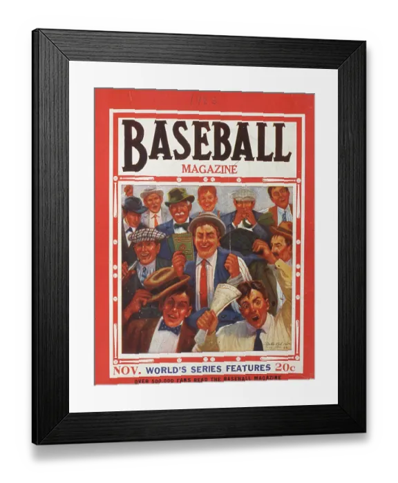 Framed Print : Baseball Magazine Cover With World Series Spectators Framed Print : Baseball Magazine Cover With World Series Spectators