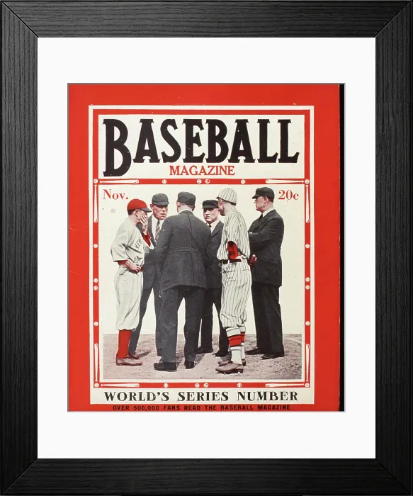 Framed Print : Baseball Magazine Cover With World Series Players & Officials Framed Print : Baseball Magazine Cover With World Series Players & Officials