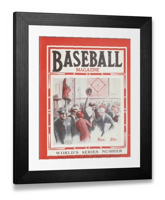 Framed Print : Baseball Magazine Cover With A Street Scene During World Series Framed Print : Baseball Magazine Cover With A Street Scene During World Series