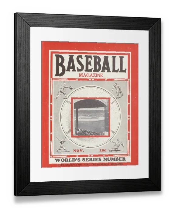 Framed Print : Baseball Magazine Cover With On-Field Action Framed Print : Baseball Magazine Cover With On-Field Action