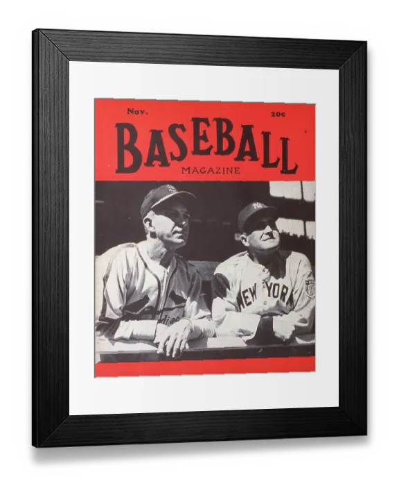 Framed Print : Baseball Magazine Cover With Johnny Keane & Joe Mccarthy