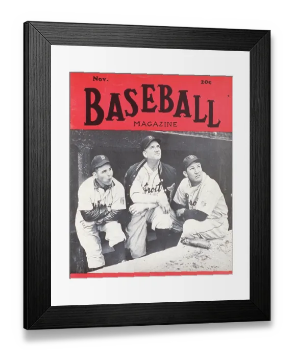 Framed Print : Baseball Magazine Cover With A Trio Of Detroit Tigers Framed Print : Baseball Magazine Cover With A Trio Of Detroit Tigers