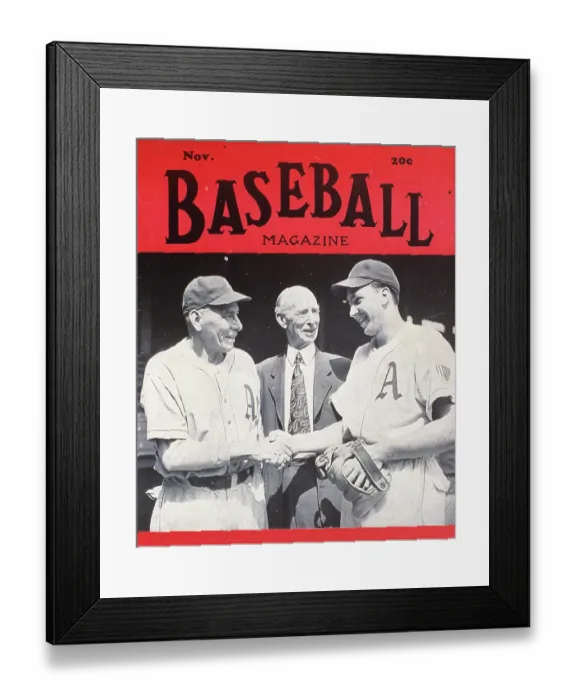 Framed Print : Baseball Magazine Cover With Chief Bender, Connie Mack, &Rookie