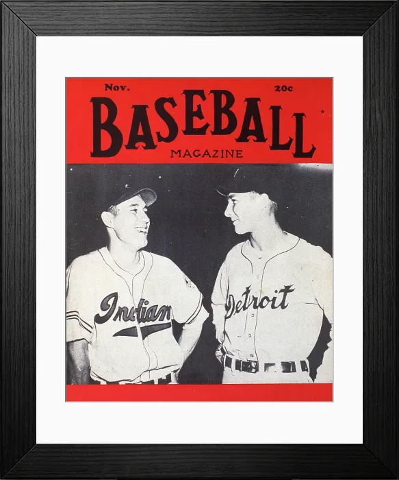 Framed Print : Baseball Magazine Cover With Bob Feller & Hal Newhouser