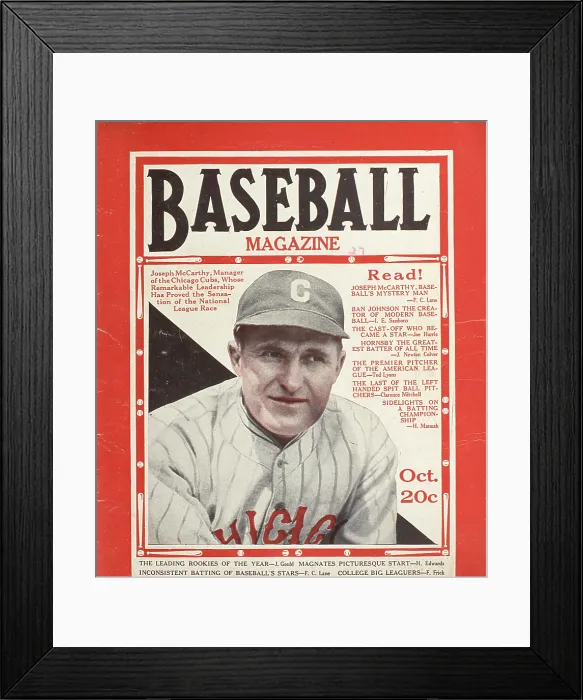 Framed Print : Baseball Magazine Cover With Joe Mccarthy Framed Print : Baseball Magazine Cover With Joe Mccarthy