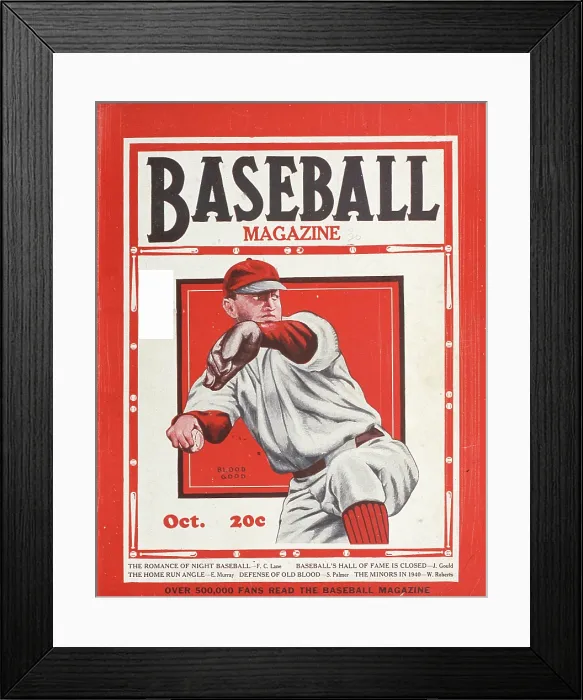 Framed Print : Baseball Magazine Cover With A Pitcher In Action