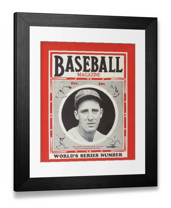Framed Print : Baseball Magazine Cover With Hank Greenberg