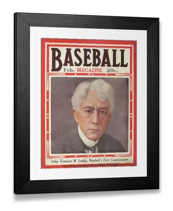 Framed Print : Baseball Magazine Cover With Judge Landis