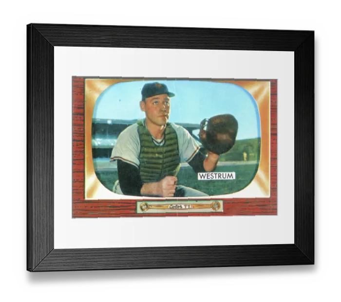 Framed Print : Gum Card Of Wes Westrum Framed Print : Gum Card Of Wes Westrum