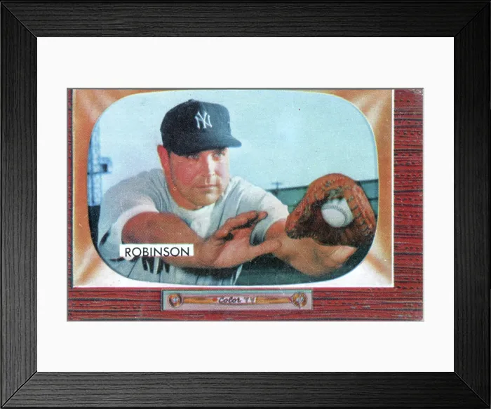 Framed Print : Gum Card Of Eddie Robinson Framed Print : Gum Card Of Eddie Robinson