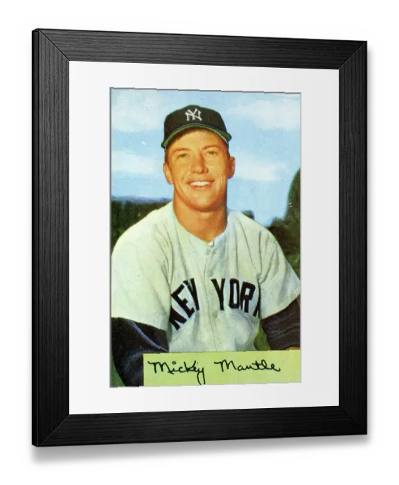 Framed Print : Mickey Mantle Baseball Card Framed Print : Mickey Mantle Baseball Card