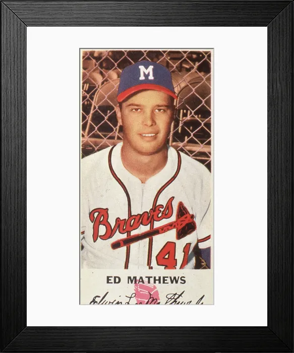 Framed Print : Eddie Mathews Cookie Card Framed Print : Eddie Mathews Cookie Card