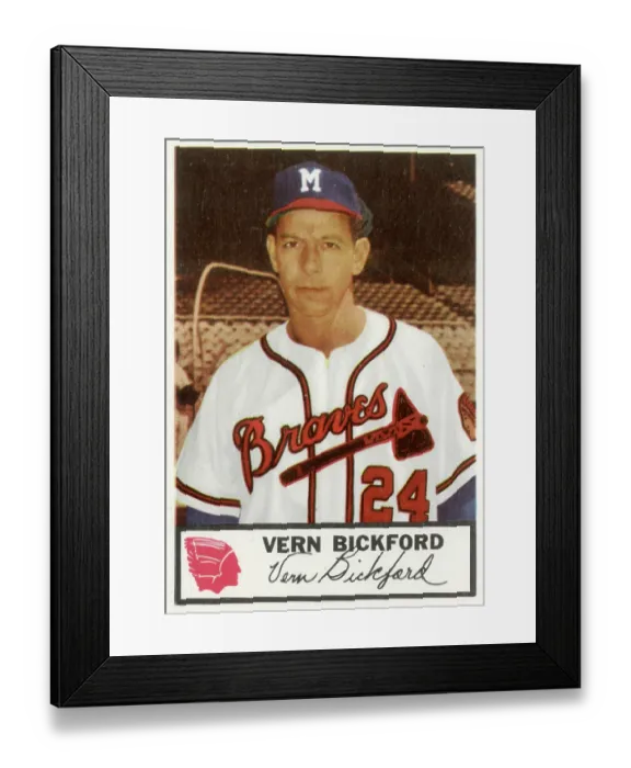 Framed Print : Vern Bickford Baseball Card Framed Print : Vern Bickford Baseball Card