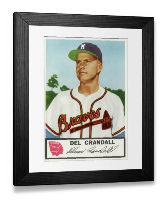 Framed Print : Del Crandall Baseball Card