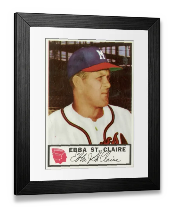 Framed Print : Ebba St. Claire Baseball Card Framed Print : Ebba St. Claire Baseball Card