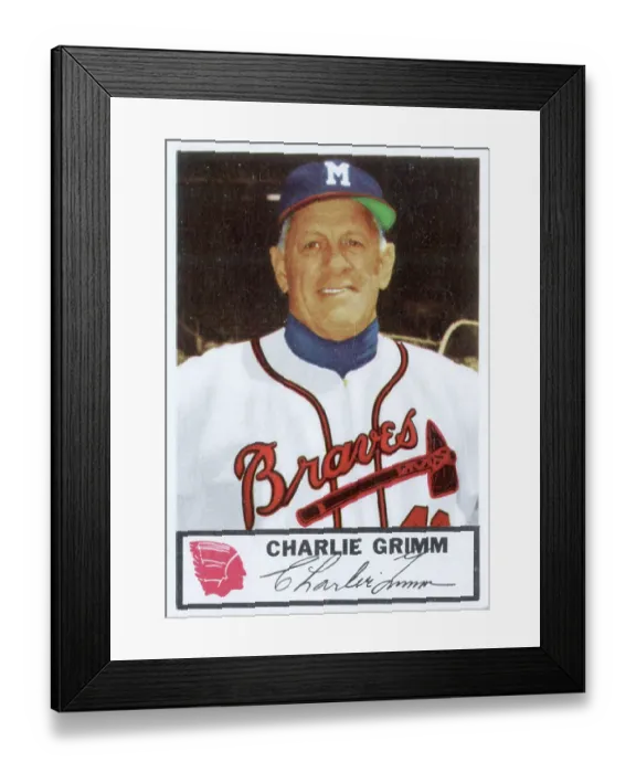 Framed Print : Charlie Grimm Baseball Card Framed Print : Charlie Grimm Baseball Card