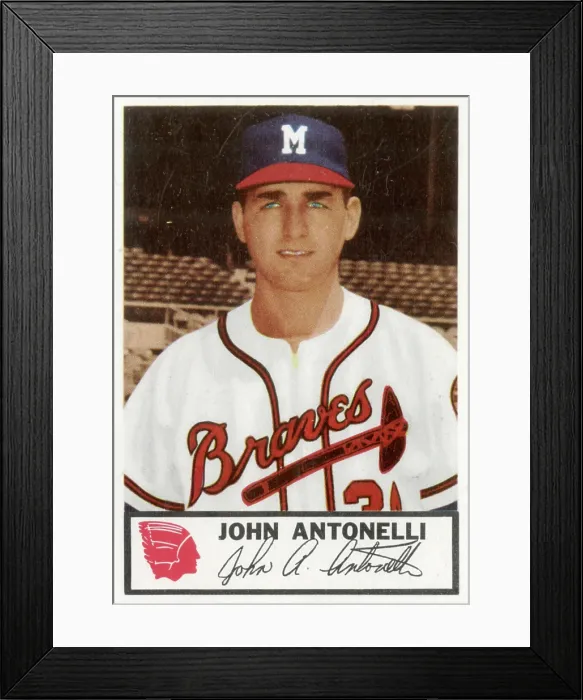 Framed Print : Johnny Antonelli Baseball Card Framed Print : Johnny Antonelli Baseball Card