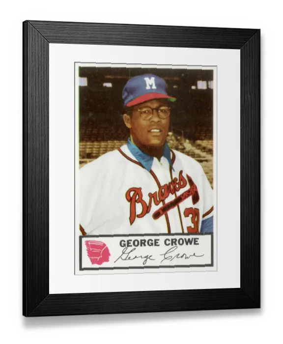 Framed Print : George Crowe Baseball Card Framed Print : George Crowe Baseball Card