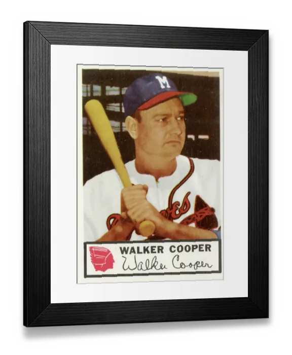 Framed Print : Walker Cooper Baseball Card Framed Print : Walker Cooper Baseball Card