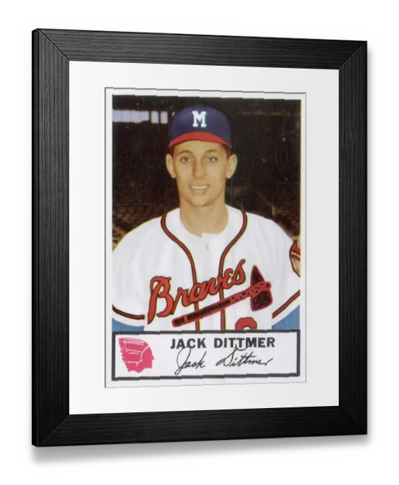 Framed Print : Jack Dittmer Baseball Card Framed Print : Jack Dittmer Baseball Card