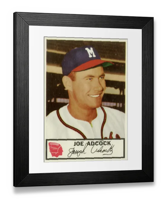 Framed Print : Joe Adcock Baseball Card