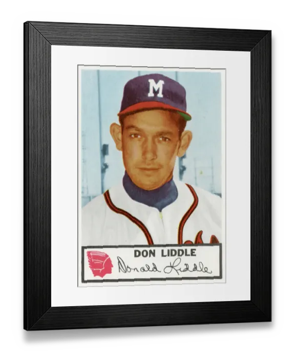 Framed Print : Don Liddle Baseball Card Framed Print : Don Liddle Baseball Card