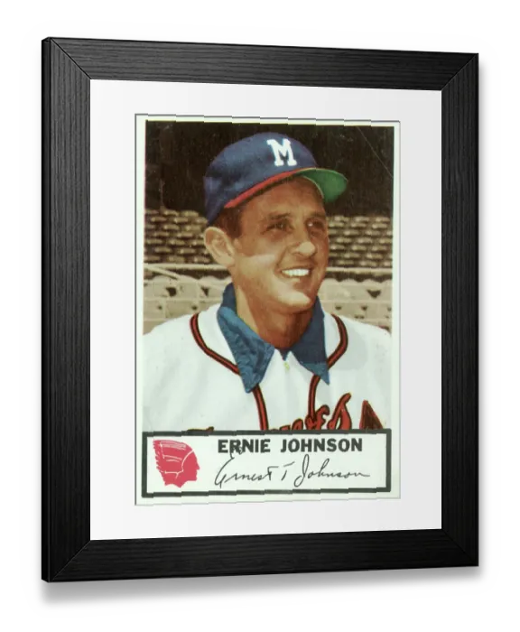 Framed Print : Ernie Johnson Baseball Card Framed Print : Ernie Johnson Baseball Card