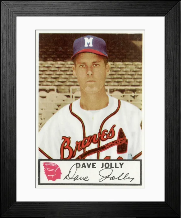 Framed Print : Dave Jolly Baseball Card Framed Print : Dave Jolly Baseball Card