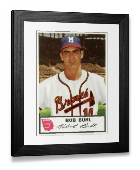 Framed Print : Bob Buhl Baseball Card Framed Print : Bob Buhl Baseball Card