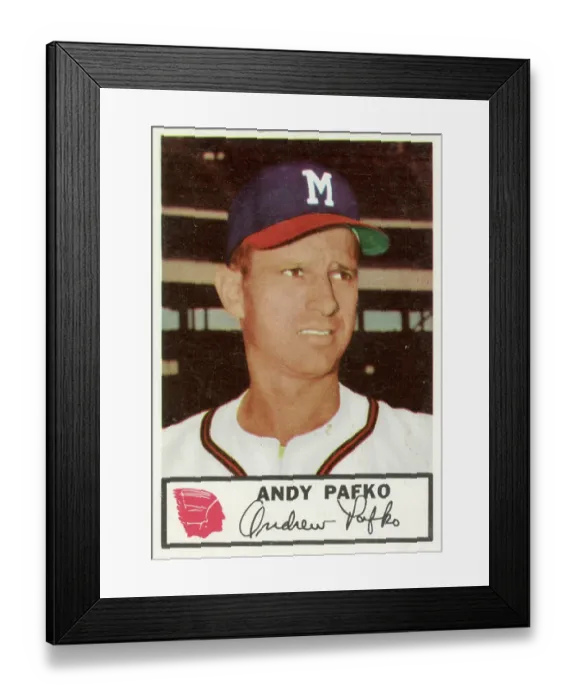 Framed Print : Andy Pafko Baseball Card Framed Print : Andy Pafko Baseball Card