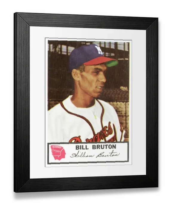 Framed Print : Bill Bruton Baseball Card Framed Print : Bill Bruton Baseball Card