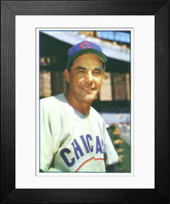 Framed Print : Baseball Card Of Phil Cavaretta Framed Print : Baseball Card Of Phil Cavaretta