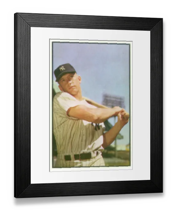 Framed Print : Baseball Card Of Mickey Mantle Framed Print : Baseball Card Of Mickey Mantle