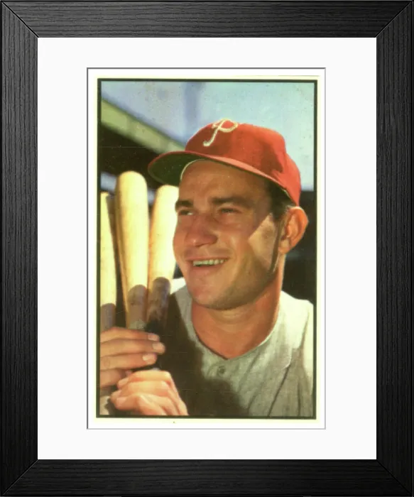 Framed Print : Baseball Card Of Del Ennis Framed Print : Baseball Card Of Del Ennis