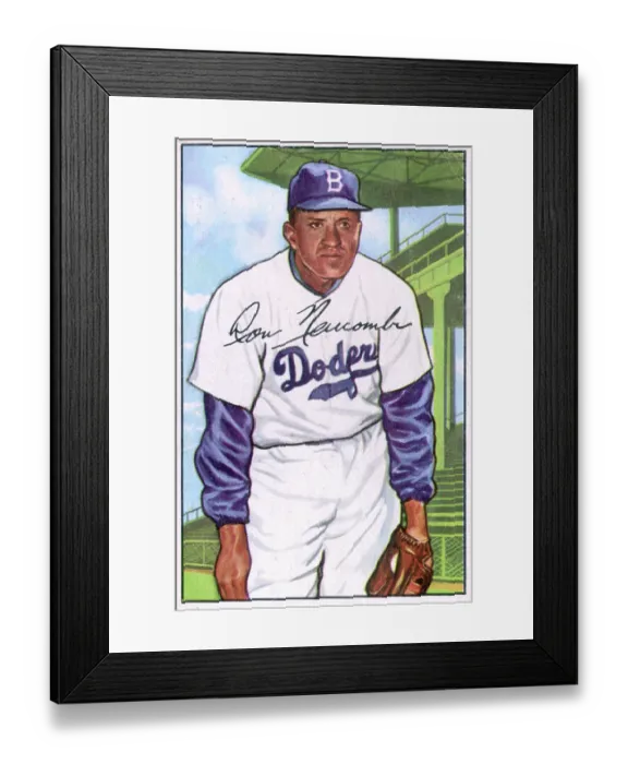 Framed Print : Baseball Card Of Don Newcombe Framed Print : Baseball Card Of Don Newcombe