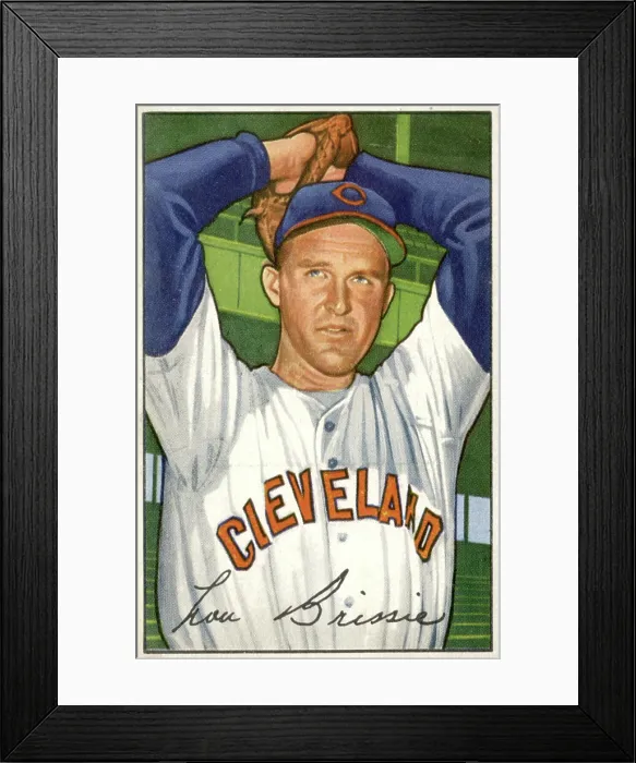 Framed Print : Baseball Card Of Lou Brissie Framed Print : Baseball Card Of Lou Brissie