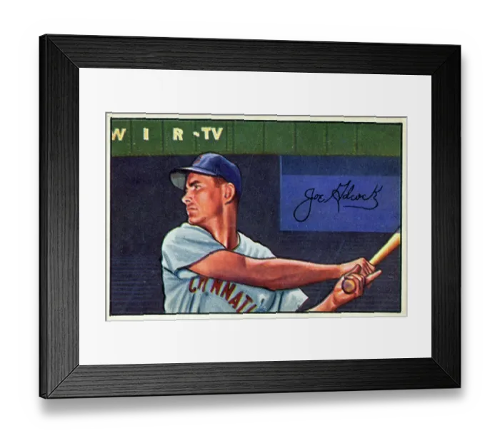 Framed Print : Baseball Card Of Joe Adcock