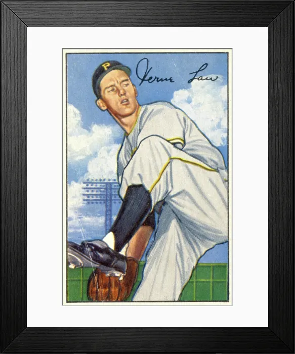 Framed Print : Baseball Card Of Vern Law Framed Print : Baseball Card Of Vern Law