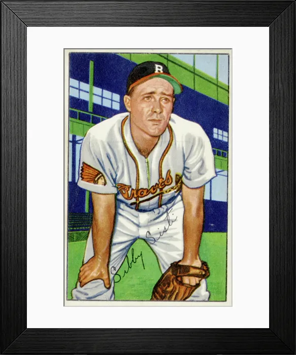 Framed Print : Baseball Card Of Sibby Sisti Framed Print : Baseball Card Of Sibby Sisti