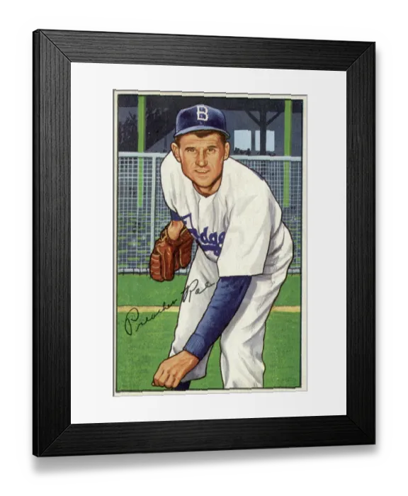 Framed Print : Baseball Card Of Preacher Roe Framed Print : Baseball Card Of Preacher Roe